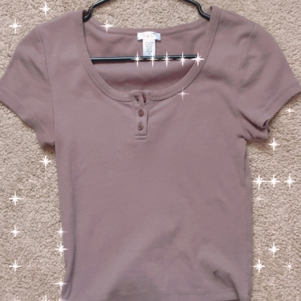 Cropped Plain Button-Up